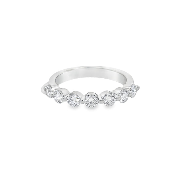 1.01 CTW Diamond 14K White Gold Wedding Band Ring