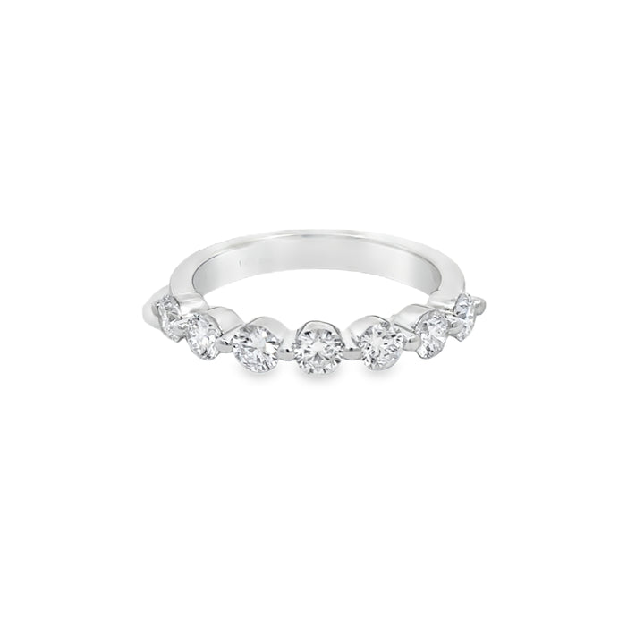 1.01 CTW Diamond 14K White Gold Wedding Band Ring