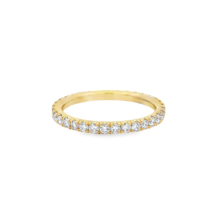 0.83 CTW Diamond 18K Yellow Gold Eternity Band Ring