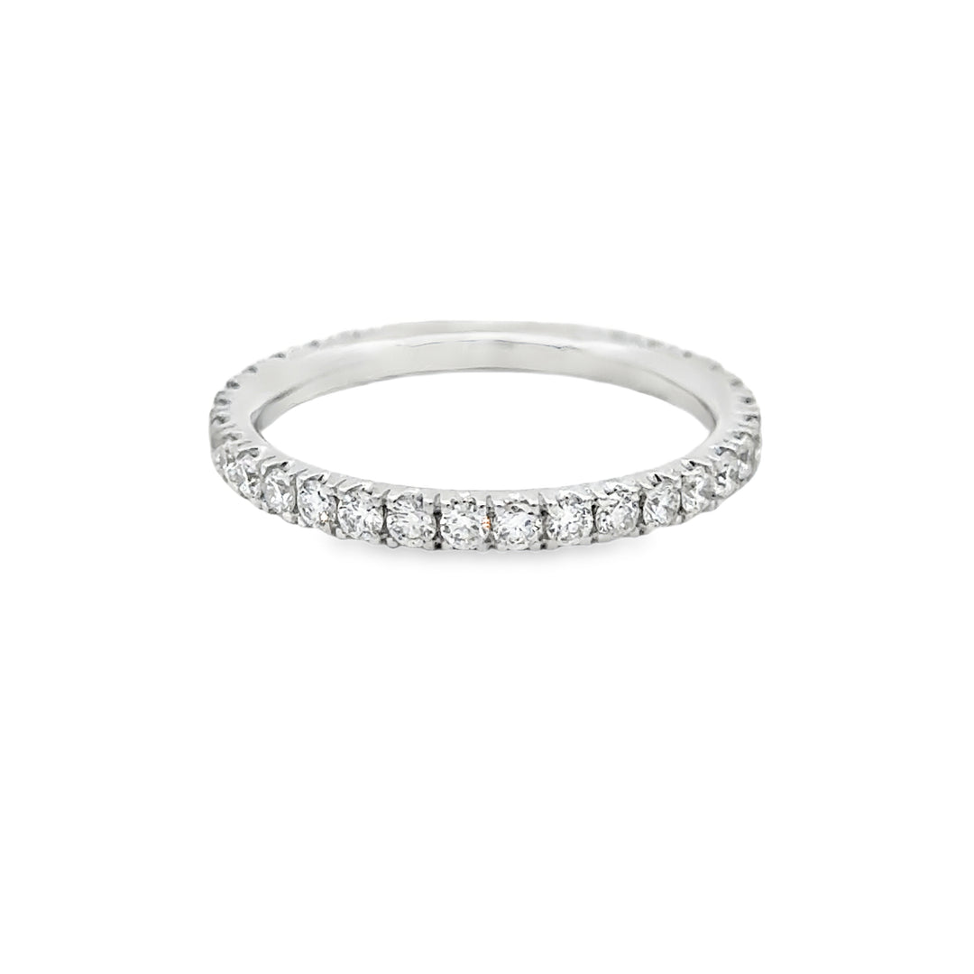 0.83 CTW Diamond 18K White Gold Eternity Band Ring