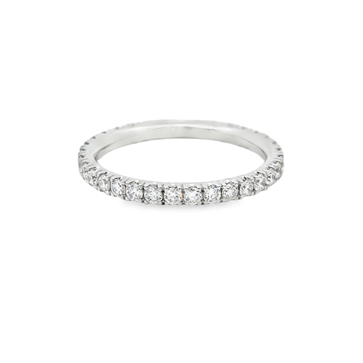0.83 CTW Diamond 18K White Gold Eternity Band Ring