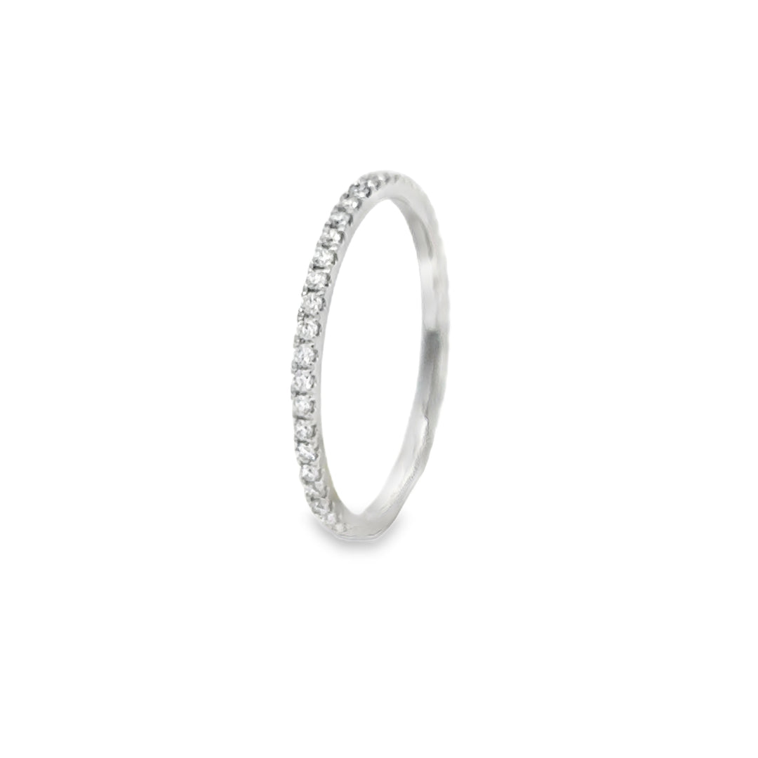 0.27 CTW Diamond 18K White Gold Eternity Band Ring