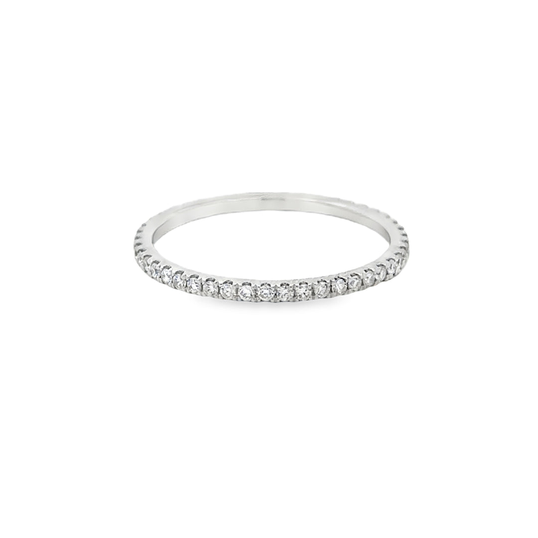 0.27 CTW Diamond 18K White Gold Eternity Band Ring