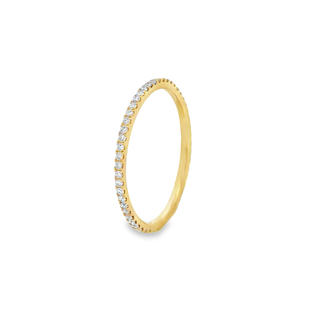 0.32 CTW Diamond 14K Yellow Gold Eternity Band Ring