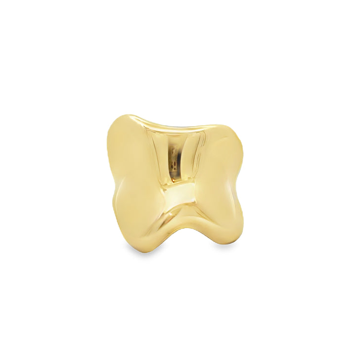 14K Yellow Gold Sculptural Statement Design Ring