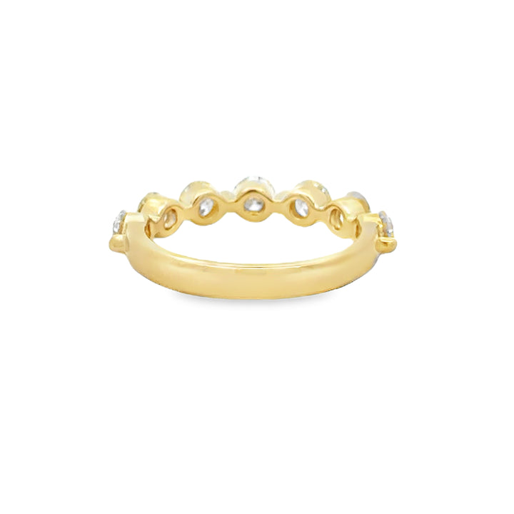 1.52 CTW Diamond 14K Yellow Gold Shared Prong Band Ring