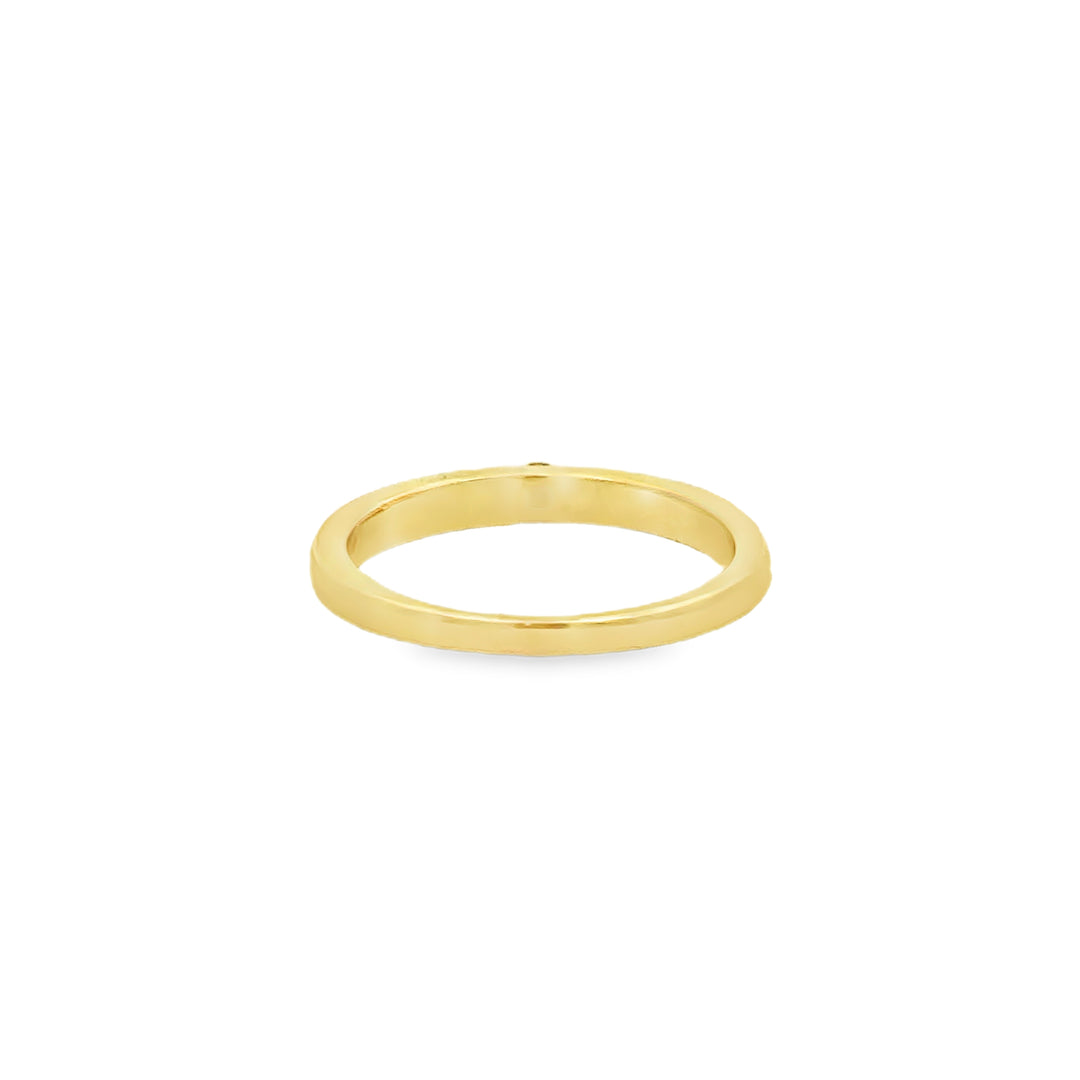 14K Yellow Gold Single Diamond Band Ring – Size 4.5