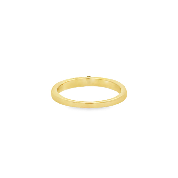 14K Yellow Gold Single Diamond Band Ring – Size 4.5