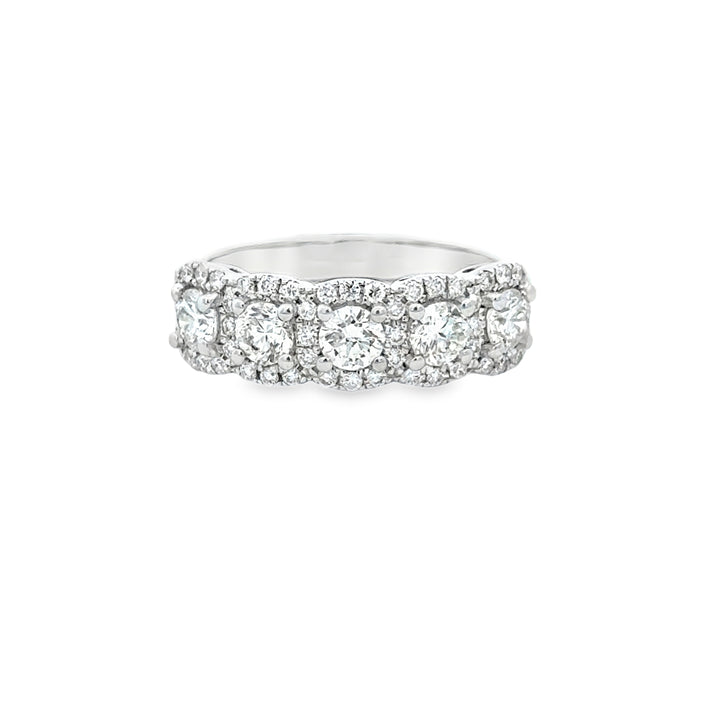 1.27 CTW Diamond Band Ring in 14K White Gold