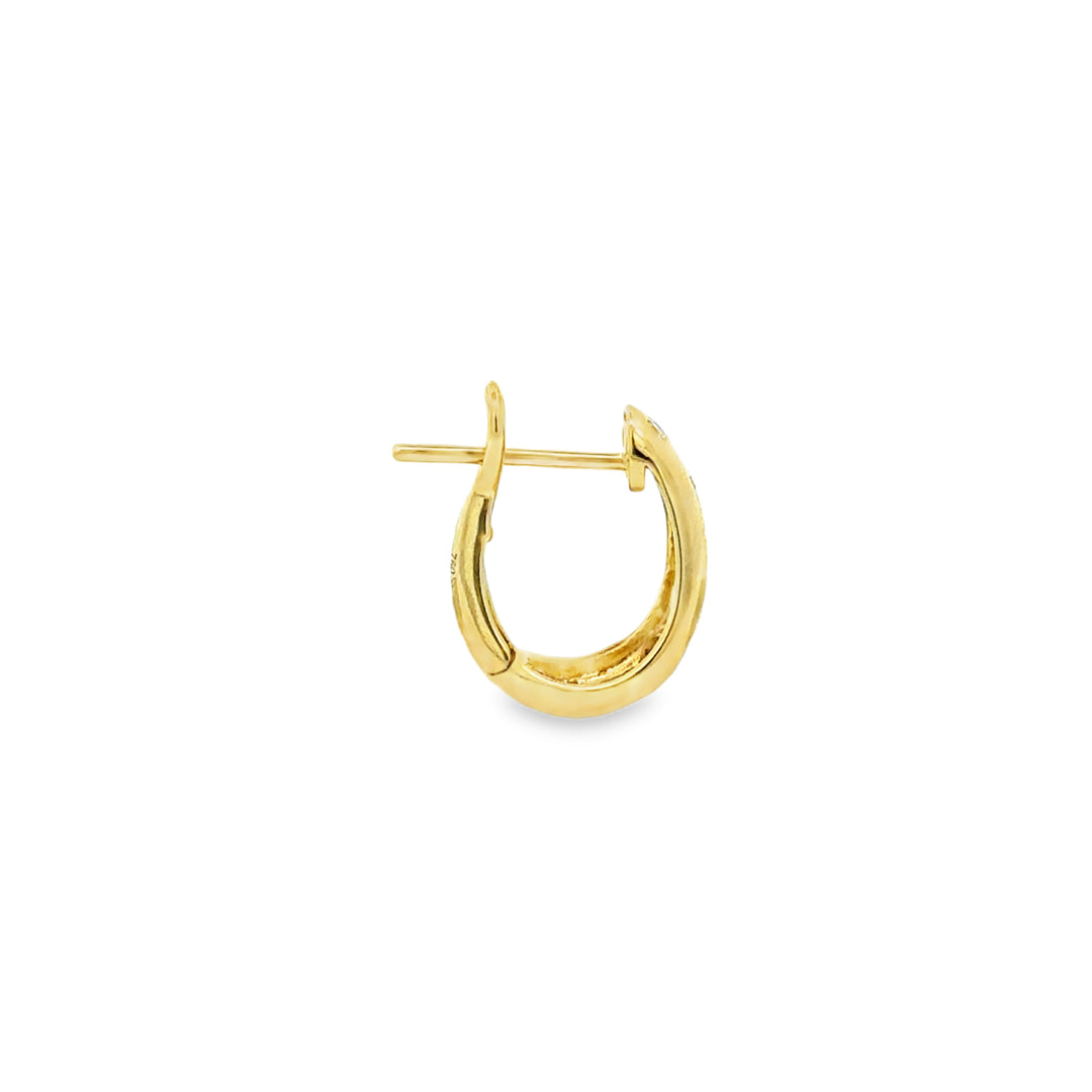 0.14 CTW Diamond 18K Yellow Gold Dome Earrings