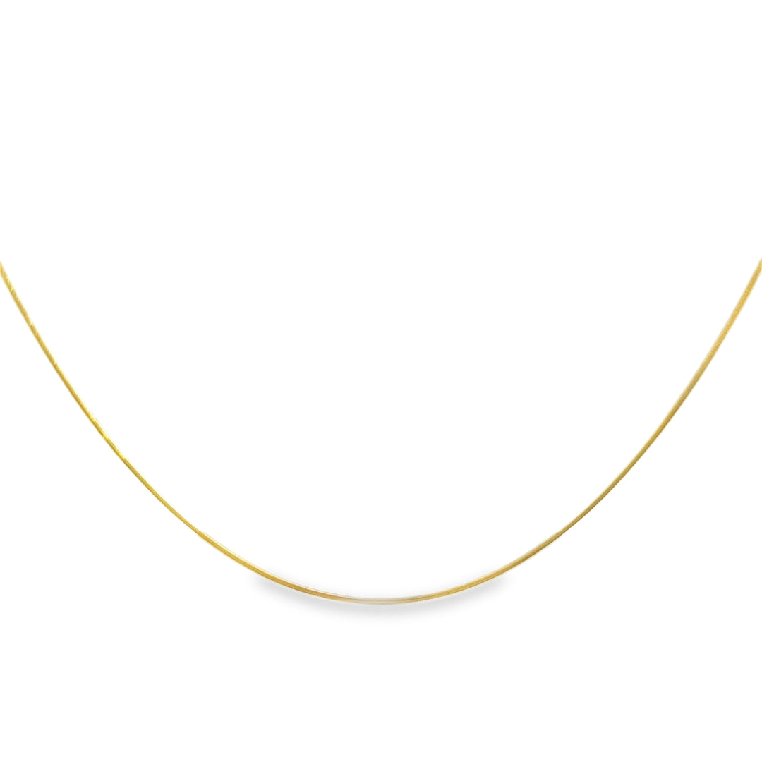 14K Yellow Gold Snake Chain Necklace – 18"