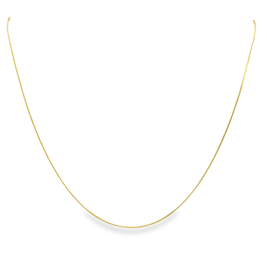 14K Yellow Gold Snake Chain Necklace – 18"