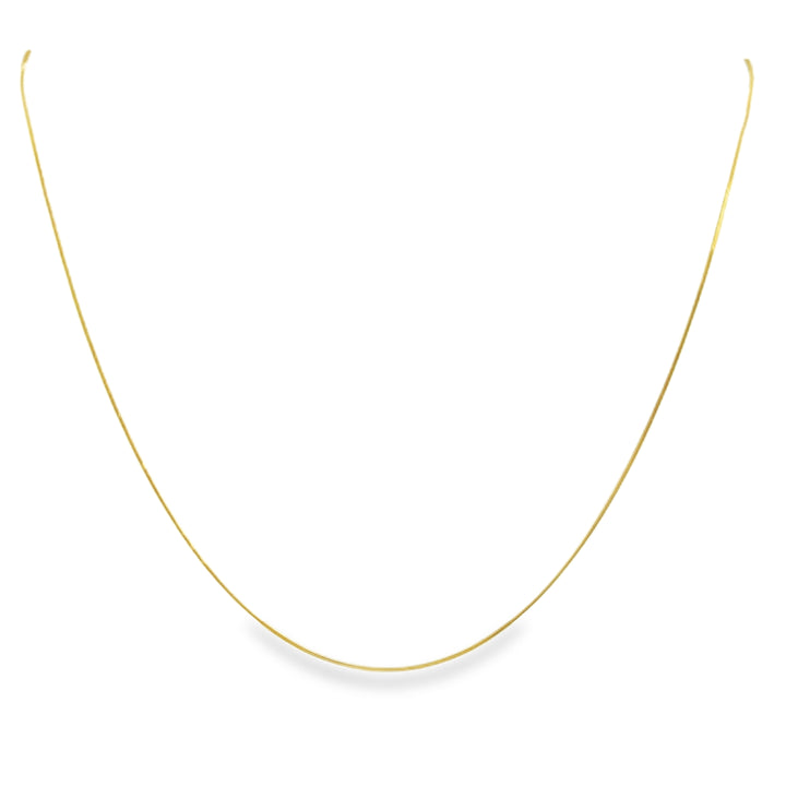 14K Yellow Gold Snake Chain Necklace – 18"