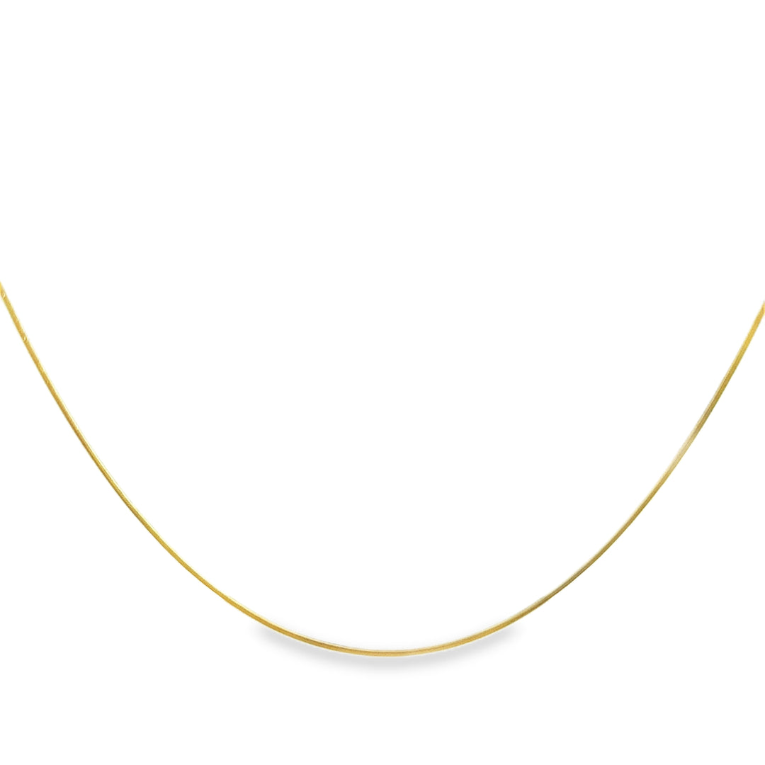 14K Yellow Gold Snake Chain Necklace – 18"