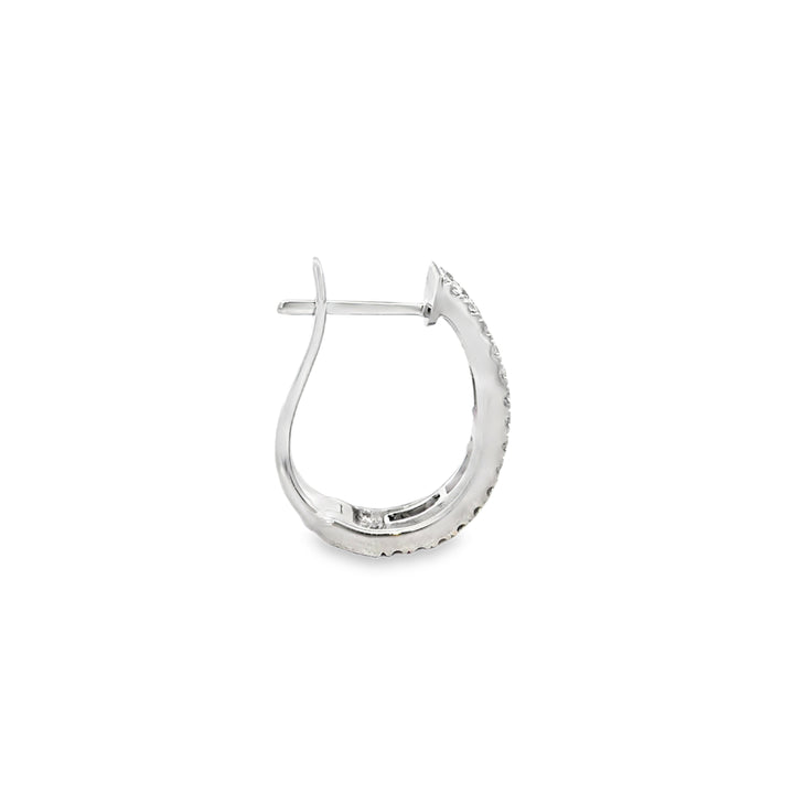 2.58 CTW Ruby & 0.46 CTW Diamond Princess Cut Earrings in 14K White Gold