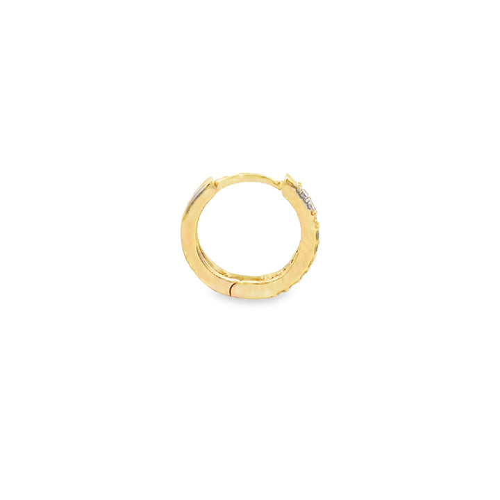 0.22 CTW Diamond 14K Yellow Gold Double-Row Mini Hoop Earrings