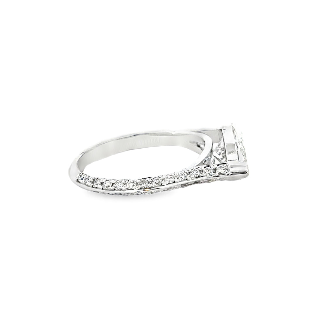 2.40 CT Marquise Diamond East-West Engagement Ring, GIA F SI2