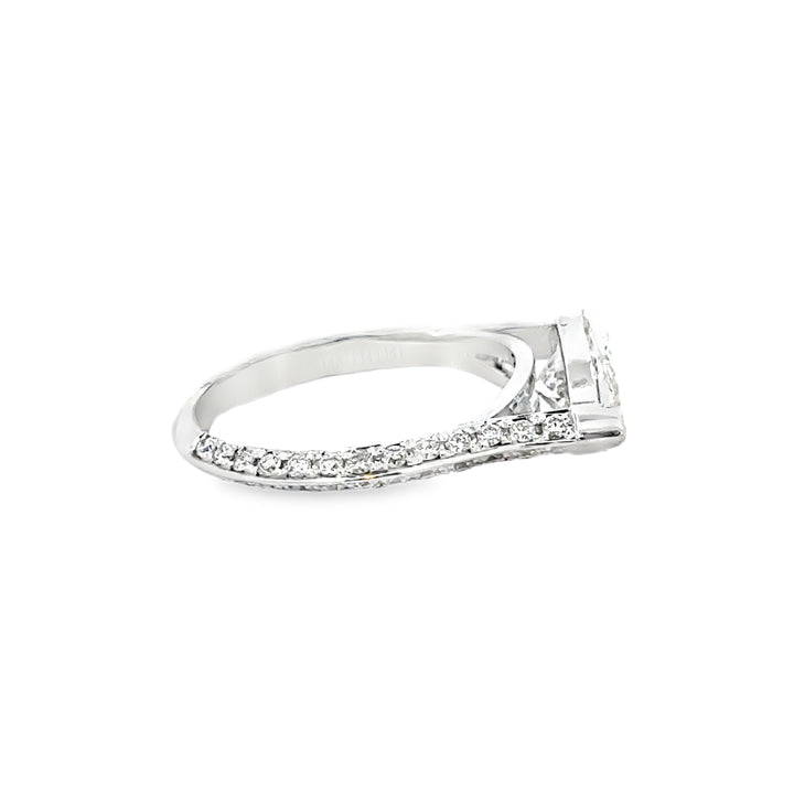 2.40 CT Marquise Diamond East-West Engagement Ring, GIA F SI2