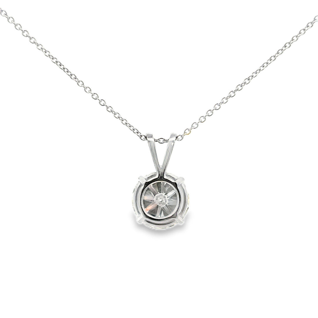 4.05 CT Round Diamond Solitaire Pendant, GIA J VVS1