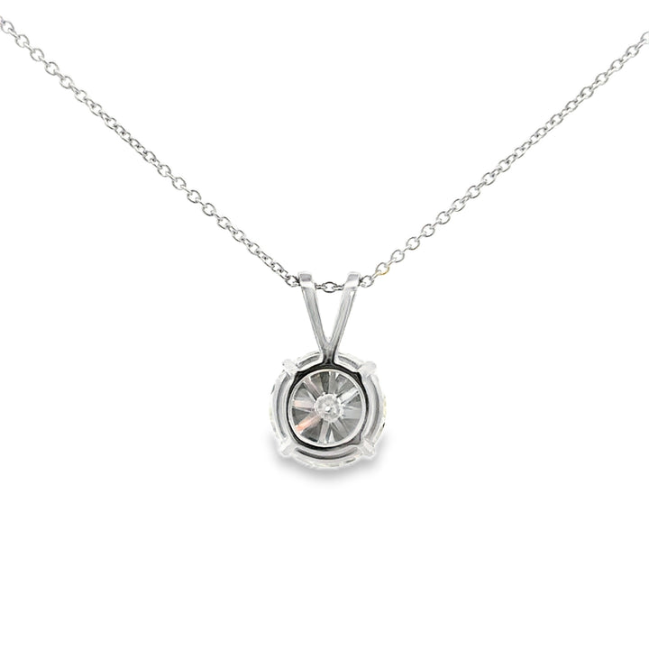 4.05 CT Round Diamond Solitaire Pendant, GIA J VVS1
