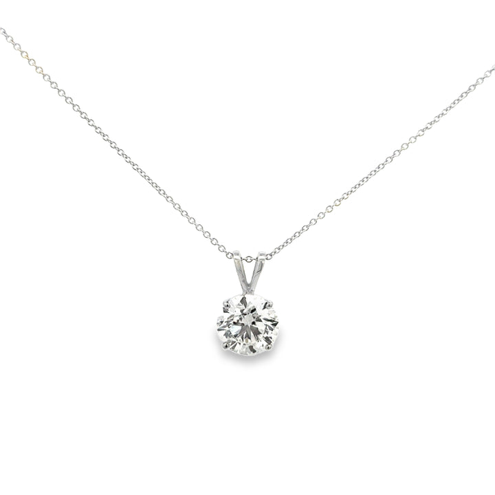 4.05 CT Round Diamond Solitaire Pendant, GIA J VVS1