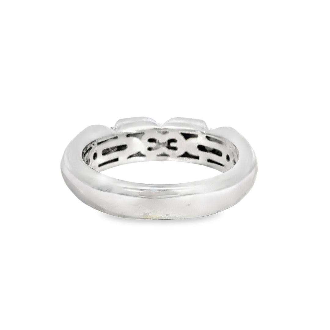 0.50 CTW Diamond 18K White Gold Heavy Band