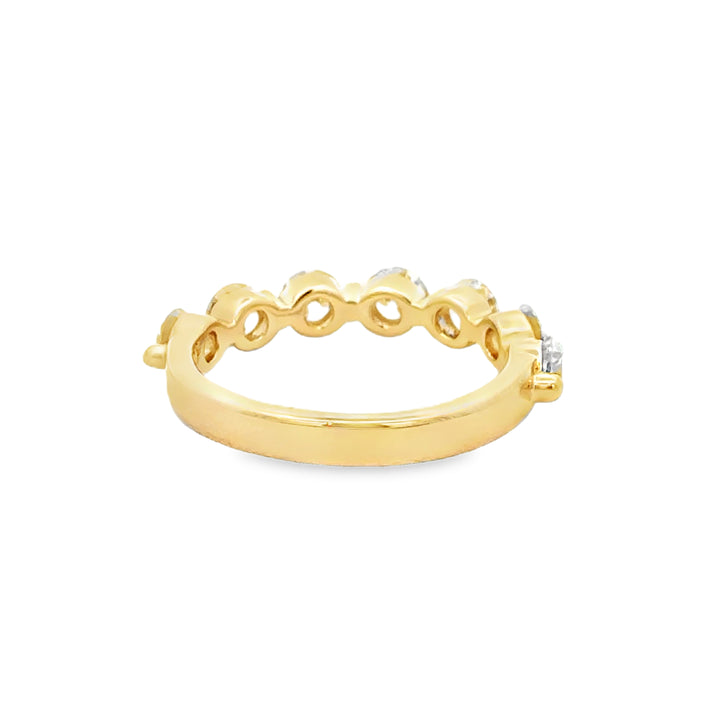 1.53 CTW Diamond 14K Yellow Gold Shared Prong Band Ring