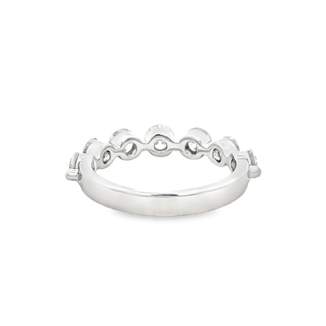 1.52 CTW Diamond 14K White Gold Shared Prong Band Ring