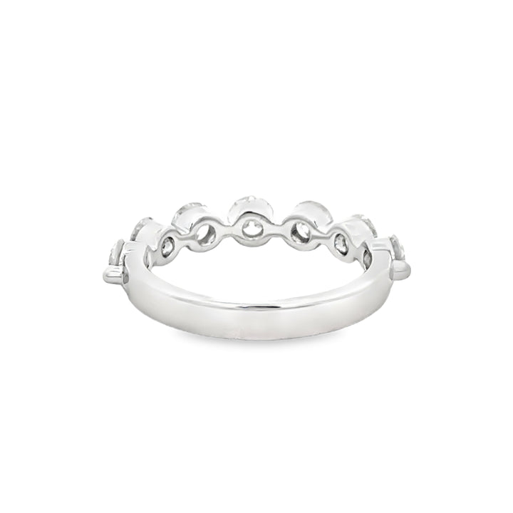 1.52 CTW Diamond 14K White Gold Shared Prong Band Ring