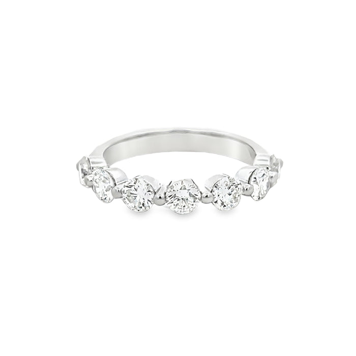 1.52 CTW Diamond 14K White Gold Shared Prong Band Ring