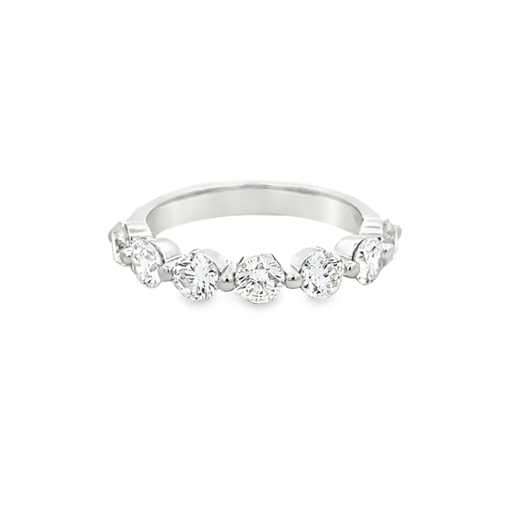 1.52 CTW Diamond 14K White Gold Shared Prong Band Ring