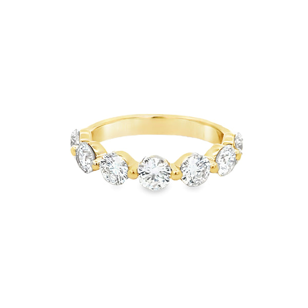2.01 CTW Diamond 14K Yellow Gold Shared Prong Band Ring