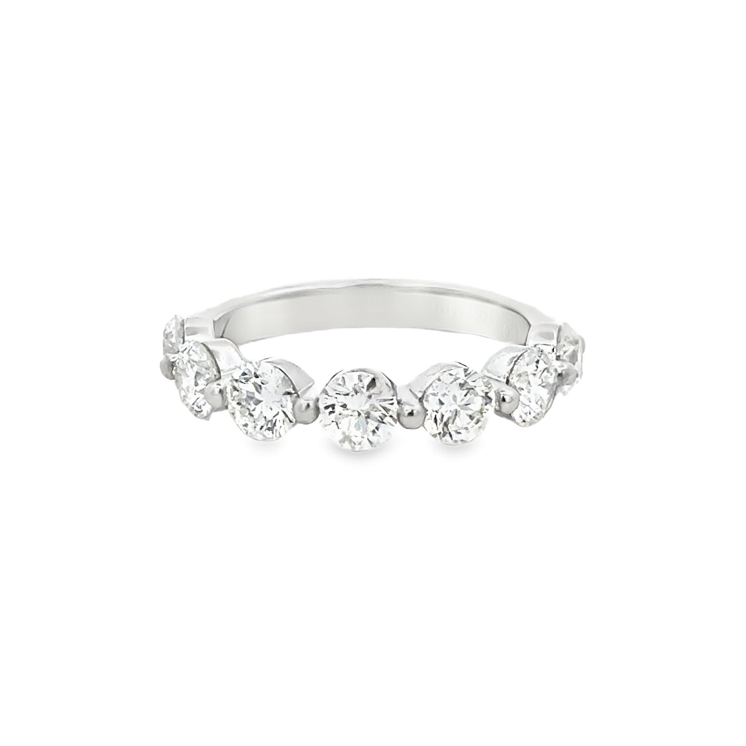 2.05 CTW Diamond 14K White Gold Shared Prong Band Ring