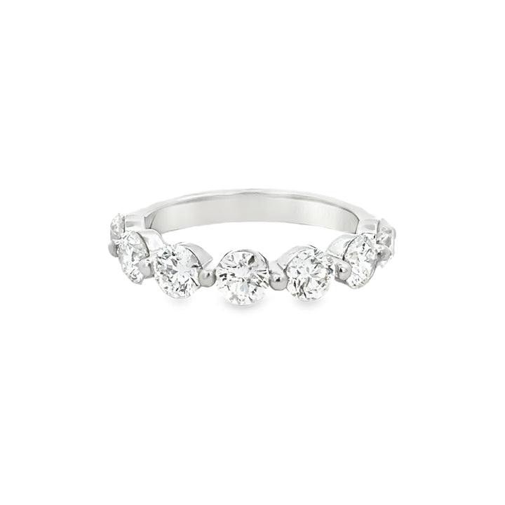 2.05 CTW Diamond 14K White Gold Shared Prong Band Ring