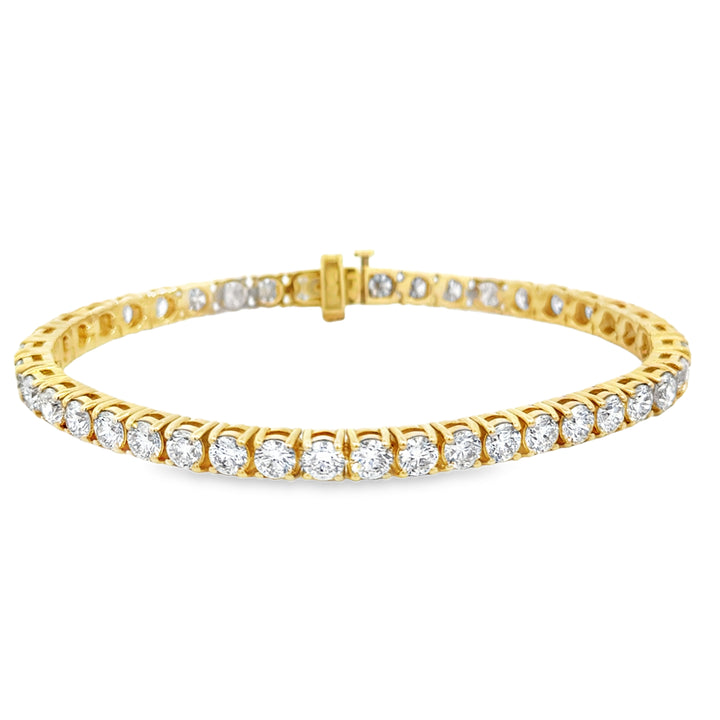 10.09 CTW Diamond Tennis Bracelet in 14K Yellow Gold