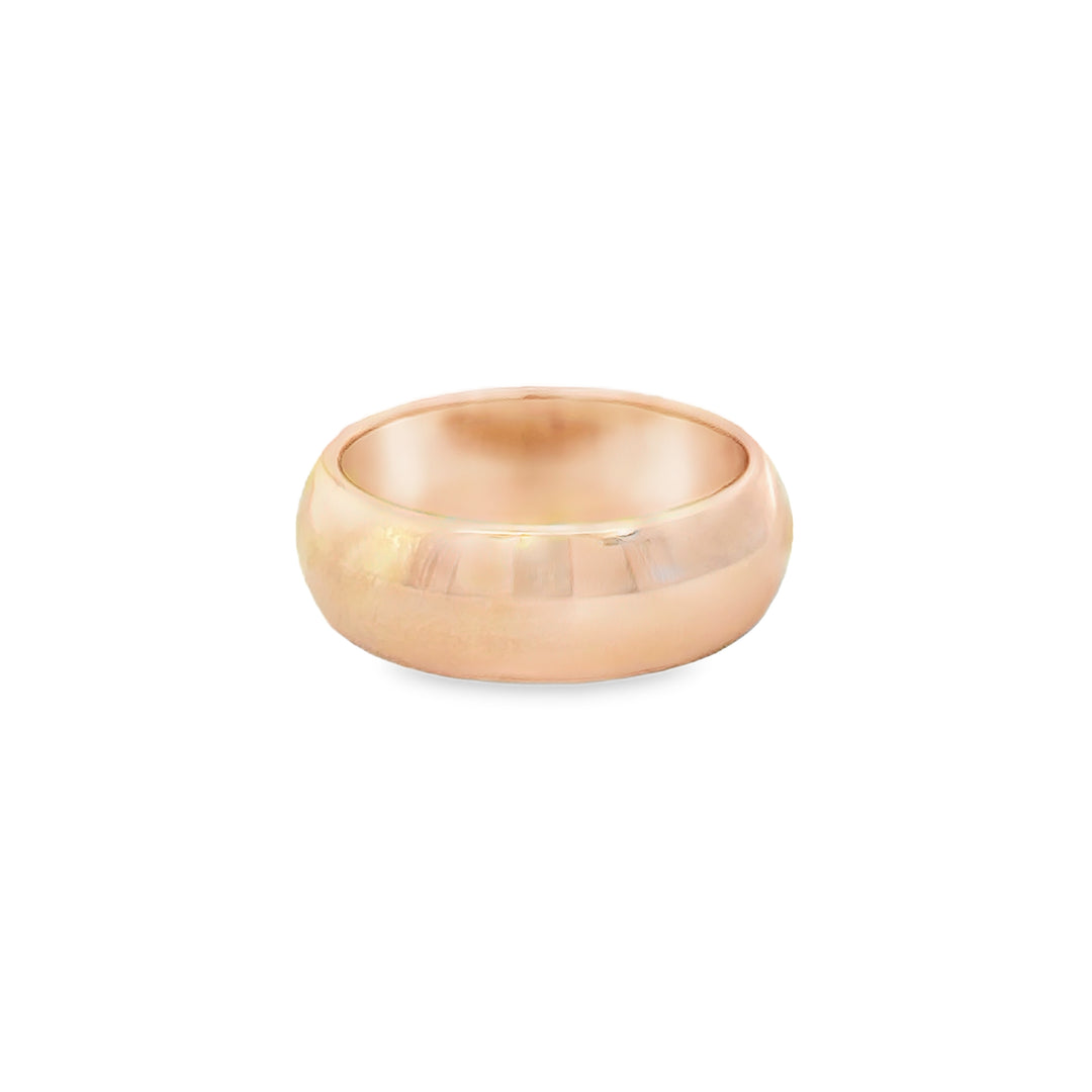 Vintage 8K Rose Gold Wide Band Ring – Size 5