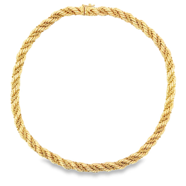 Pre-Owned Tiffany & Co. 14K Yellow Gold Rope Chain Necklace - 7.5mm Wide