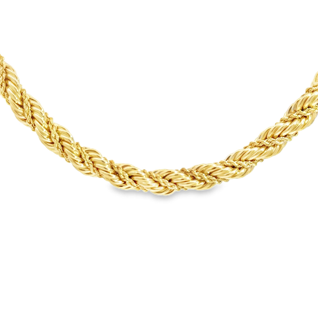 Pre-Owned Tiffany & Co. 14K Yellow Gold Rope Chain Necklace - 7.5mm Wide