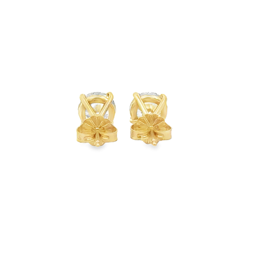 2.04 CTW Lab Grown Diamond 14K Yellow Gold Stud Earrings