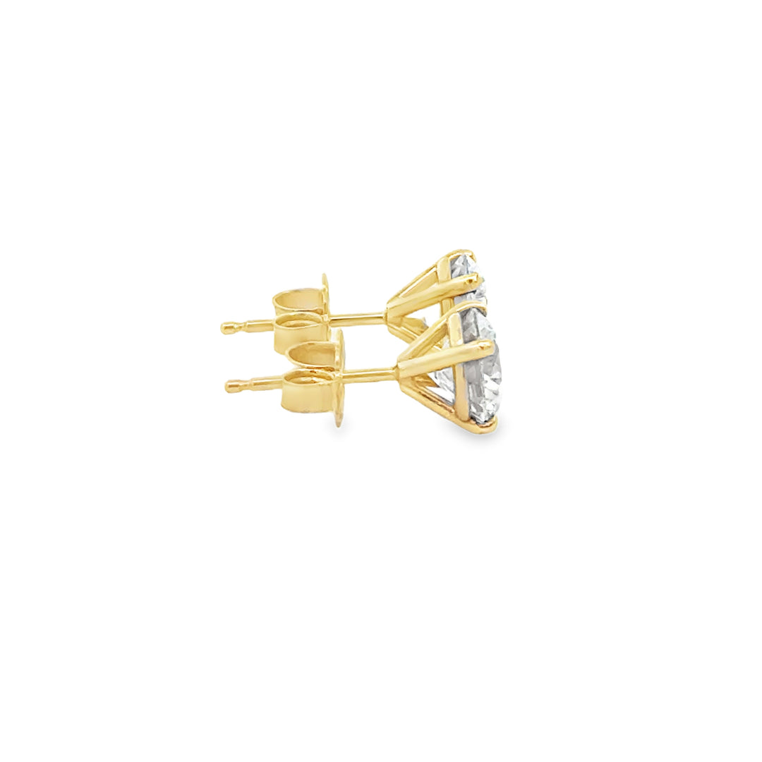 2.04 CTW Lab Grown Diamond 14K Yellow Gold Stud Earrings