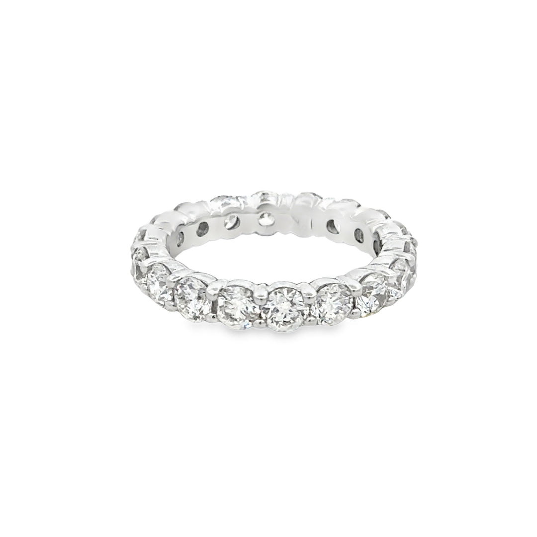 3.04 CTW Diamond 18K White Gold Eternity Band Ring