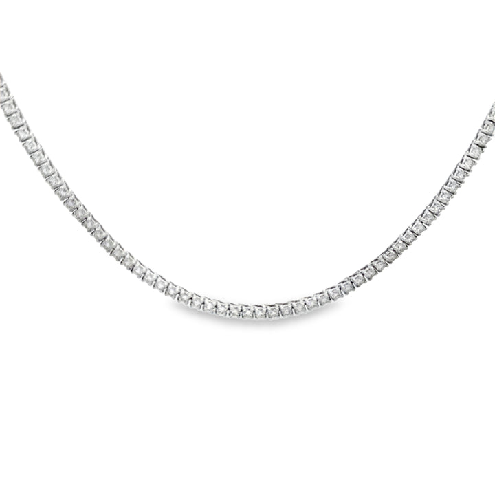 8.75 CTW Diamond 14K White Gold Tennis Necklace – 20.5 Inch, New