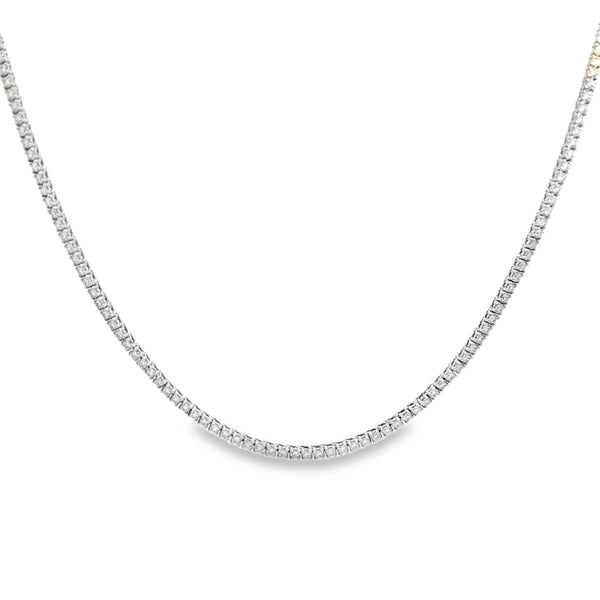8.75 CTW Diamond 14K White Gold Tennis Necklace – 20.5 Inch, New