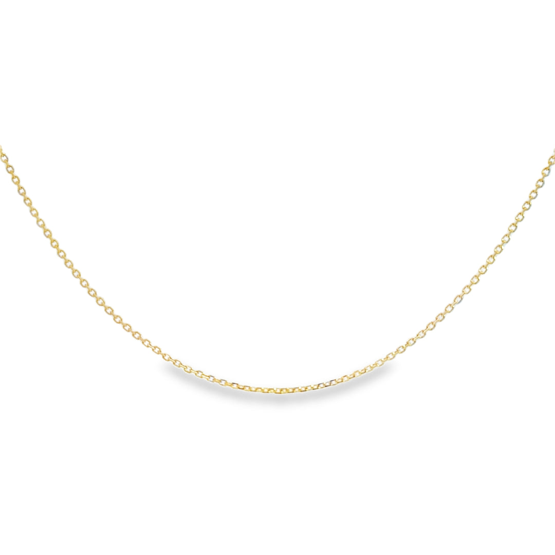 14K Yellow Gold Chain Necklace – 1.1mm, 16"