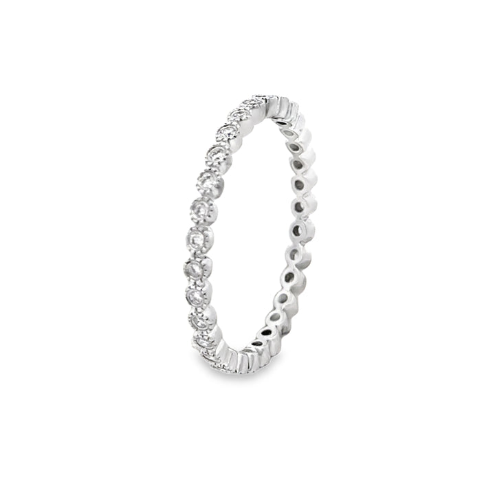 0.20 CTW Round Diamond 14K White Gold Eternity Ring
