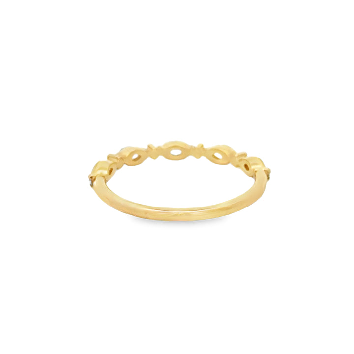 0.38 CTW Marquise and Round Diamond 14K Rose Gold Ring