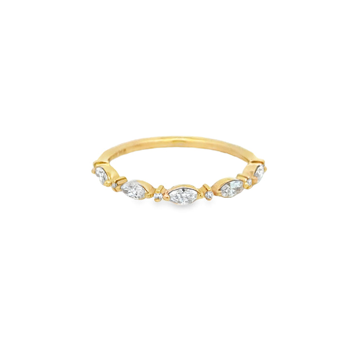 0.38 CTW Marquise and Round Diamond 14K Rose Gold Ring