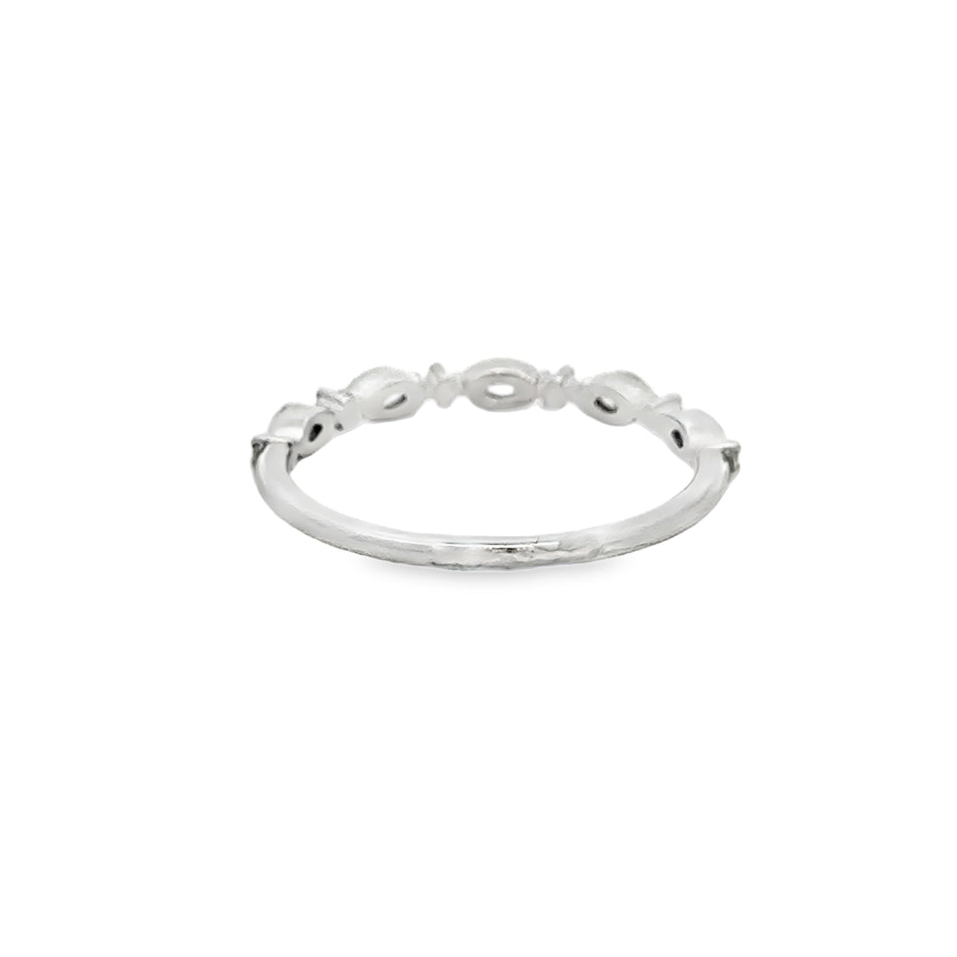 0.41 CTW Diamond 14K White Gold Marquise &amp; Round Diamond Ring