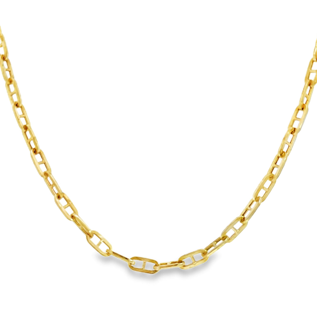 14K Yellow Gold Paperclip Chain Necklace – 5mm, 28"