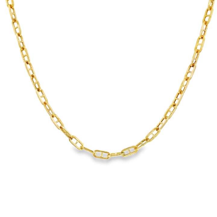14K Yellow Gold Paperclip Chain Necklace – 5mm, 28"